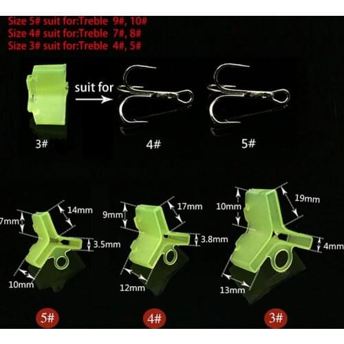 50Pcs/Pack Durable Fishing Treble Hooks Jig Covers Case Bonnets Caps Protector