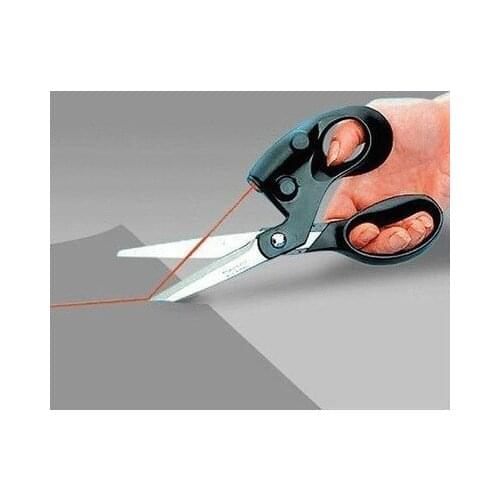 By dhl FEDEX 100 pcs Laser scissors Sewing Cuts Cut out hot shears Laser Guided household scissors tool