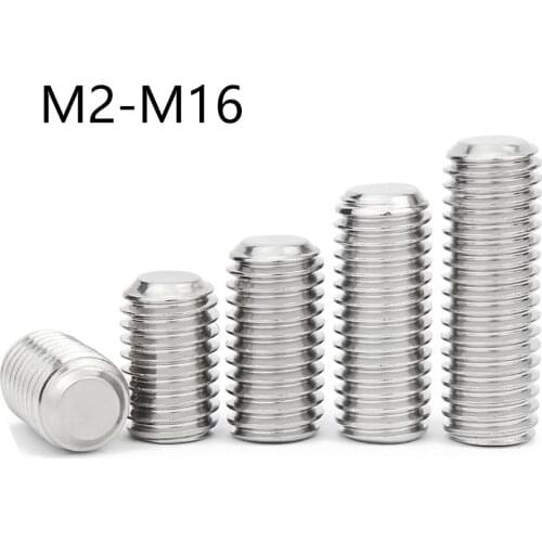 304 Stainless Steel Hex Socket Head Cap Set Grub Cup Point Screw Metric Thread Hexagon Headless Machine Bolt M2 M2.5 M3