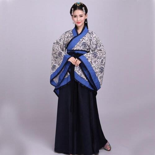 DJGRSTER Ancient Chinese Costume Women Folk Dance Qing Dynasty Tradition Wear Costumes For Fancy Dress Hanfu Performance Clothes