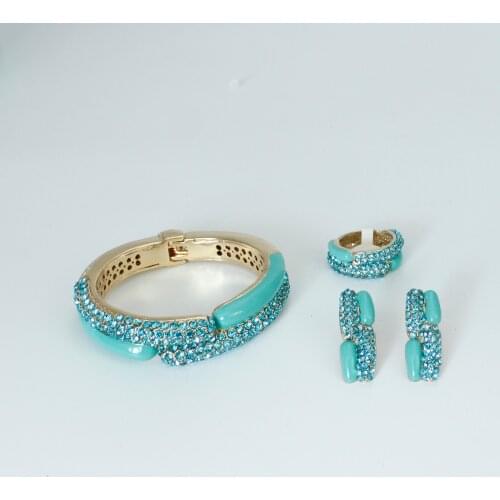 GrayBirds Lucky Epoxy Jewelry New Design Bracelets Earrings Rings For Women Wedding Party Jewelry Sets Mother Days Gift