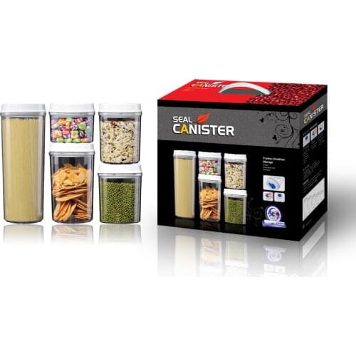 Airtight Food Storage Containers 5 Pieces Plastic Free Storage Containers for Sugar Flour and Baking Supplier Dishwasher Safe