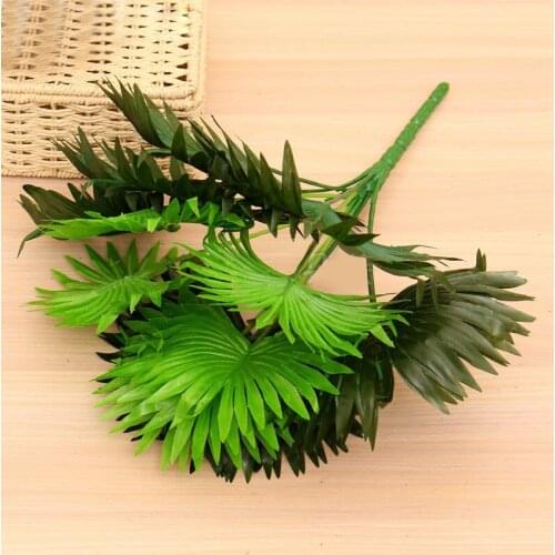 Artificial Fan Palm Plant Tree Silk Flower Green Fake Plant Flower Wedding Home Furniture Decor Fake Foliage Simulation Plant