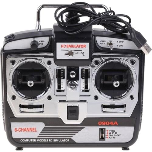 JTL-0904A 6CH PH5.0 G7.0 Flight Simulator with Installation Disk Support Helicopter Airplanes RC Quadcopter Drone D5QA