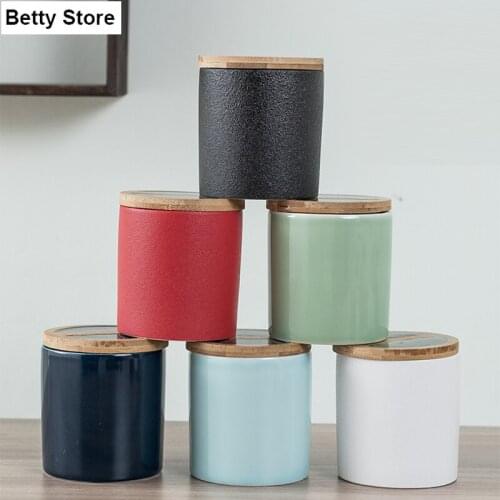 European-style Ceramic Small Tea Cans Mini Sealed Cans Household Candies Dried Fruits Coffee Beans Storage Boxes Home Decoration