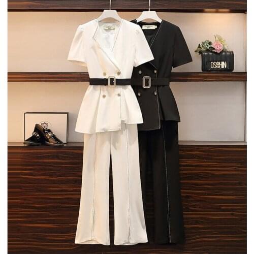 Office Lasdy Chic Suit Top&pants Set Two-piece Set Suit Ensemble Femme Survetement Year-old Female Costume Clothes For Women