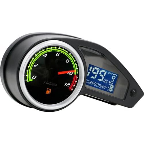 Motorcycle Digital Speedometer Motorbike Tachometer LCD odometer Gauge Universal Speed Ometer with Sensor for Repair Refit