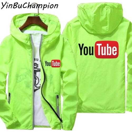 Youtube Mens Coat Thin Sunscreen Skin Zipper Hooded Windbreaker Sports Pilot Jacket Beach Ultra Light Cycling Plus Size Parkas