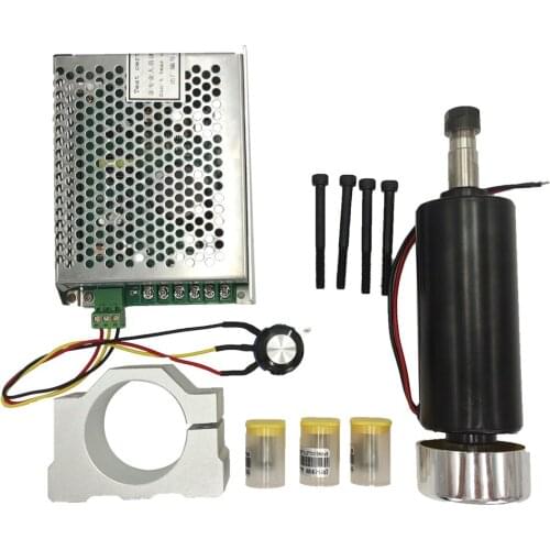 Machifit ER11 Chuck CNC 500W Spindle Motor with 52mm Clamps and Power Supply Speed Governor