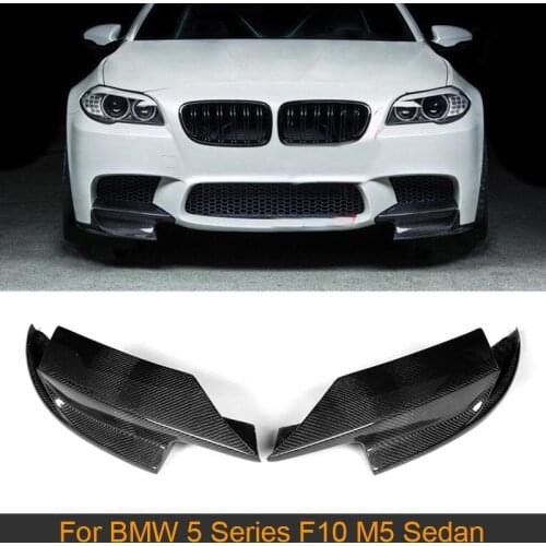 Carbon Fiber Car Racing Front Bumper Lip Splitters spoiler Apron for BMW F10 M5 Sedan 4 Door Only 2011 - 2017 Grey FRP