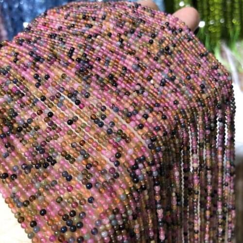 Rainbow Tourmaline Punch Loose Beads Charms For DIY Necklace Bracelet Sewing Craft Jewelry Accessory Making