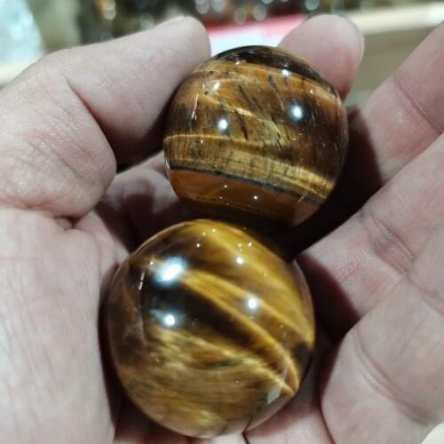 Natural Yellow Tiger Eye Sphere Crystal Balls For Decoration