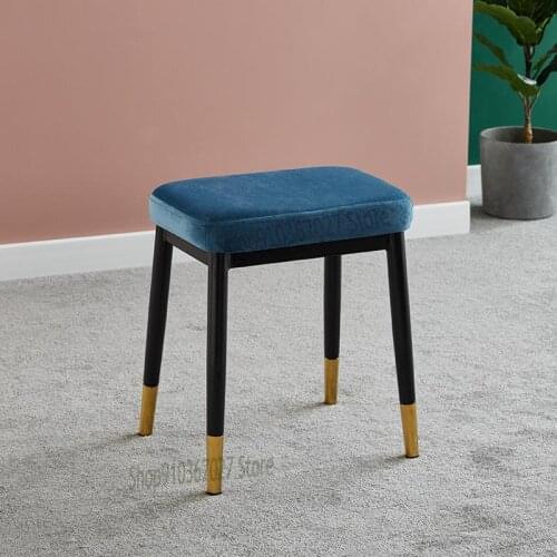 Nordic Dressing Stool Makeup Stool Iron Art Light Luxury Simple Modern Makeup Chair Bedroom Net Red Dressing Table Stool