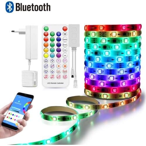 12V RGB Led Strip Lamp Pixels Dream Color WS2811 Neon Lighting Bluetooth Music Control For Room Car Bar Backlight Decor Lights