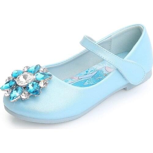 Disney Childrens Princess Party Shoes Summer New Girls Sandals Baby Childrens Shoes Little Girl Crystal Shoes 24-35