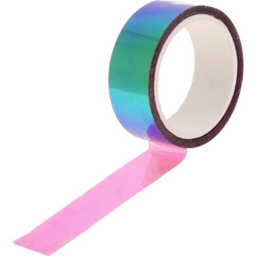 Rhythmic Gymnastics Decoration Holographic RG Prismatic Glitter Tape Hoops Stick F2TC