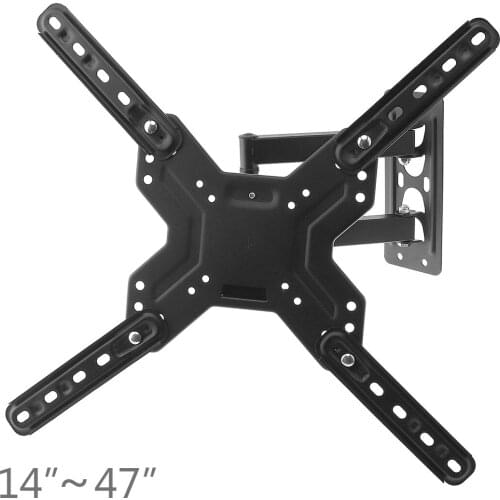 Universal 30KG TV Mount Cantilever Mount Adjustable Revolving Crystal Display Pylon TV Stand for 14-47 Inch LED / LCD TV