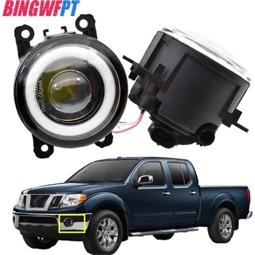 1pair Car-styling 12V Car H11 LED Fog Lights with Angel eye For Nissan Frontier 2005-2015 (2011-2015 must have metal bumper)
