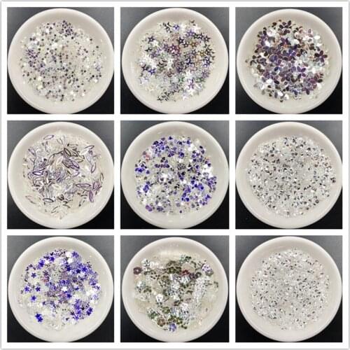 10G/Bag 3mm Transparent Glitter Sequins Mix Star Paillettes Nail Manicure/Sewing/ DIY Wedding Decoration Lentejuelas Accessories