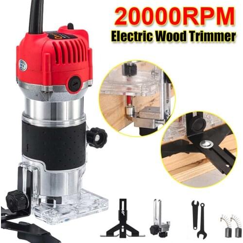 2300W 20000rpm Woodworking Electric Trimmer Wood Milling Engraving Slotting Trimming Machine Hand Carving Machine Wood Router