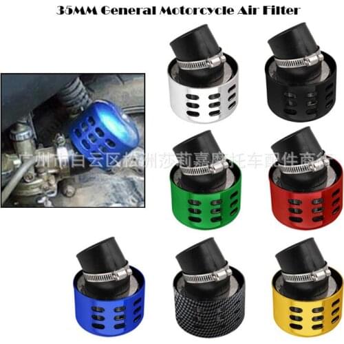 35MM universal metal moto air clean motorbike air cleaner motocross air pod intake motorcycle air filter