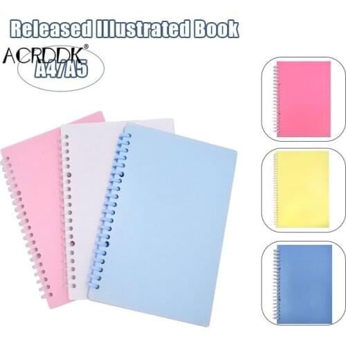 Sticker Collecting Album Reusable Sticker Book 40 Sheets A4/A5 PU Leather Cover for Scrapbook FC
