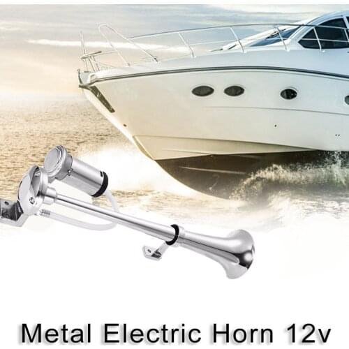 17.7 Inches 12V 150DB Super Loud Single Car Trumpet Air Horn Compressor Car Horn Speaker Kit for Cars Trucks Boats Motorcycles