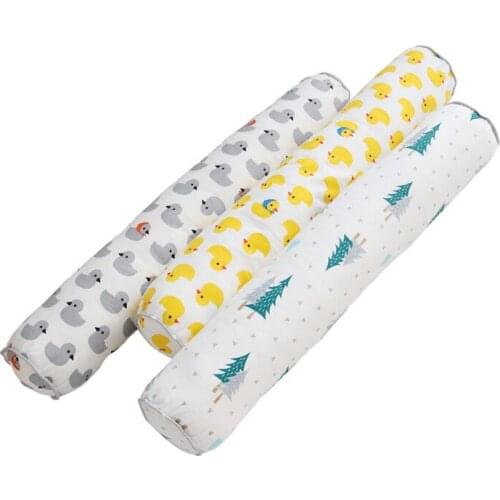Crib Bumper Cradle Cotton Cylindrical Pillow Comfort Cushion Bed Cot Bumpers Long Pillow Protector for Cot Baby Bed Reducer