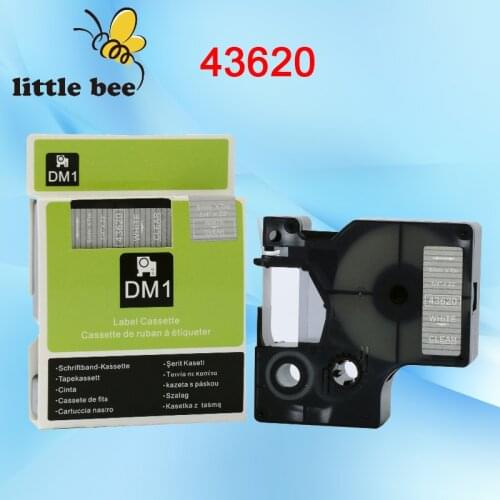 6mm white on clear 43620 label tape compatible for Dymo LabelManager
