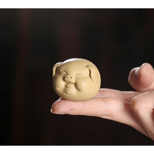 Purple Clay Tea pets, creative pig ornaments, can raise lucky tea sets, ornaments, tea table accessories, gadgets