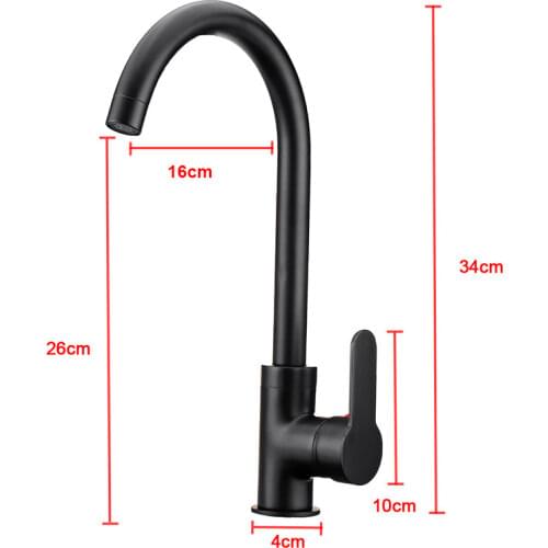 Black Faucet Black Copper Bathroom Basin Faucet 360 Rotatable Kitchen Sink Hot And Cold Single Handle Faucet Spout Mixer Tap