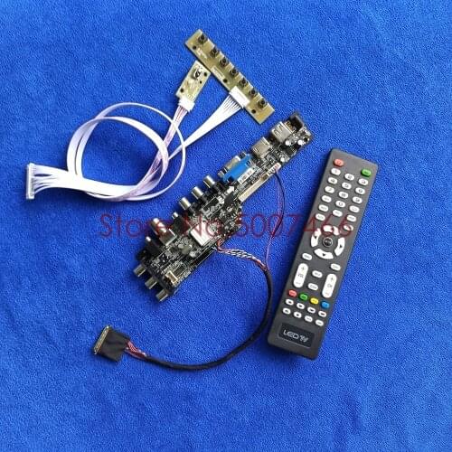 For B173HW02 V.0/V.1 1920*1080 VGA USB TV 3663 panel DVB digital signal LVDS 40-Pin universal LCD Controller board DIY Kit