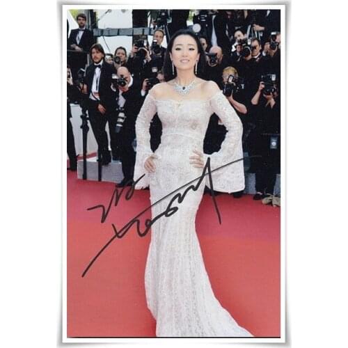 Gong Li autographed signed with pen photo 6 inches collection new chinese actor freeshipping 09.2016 03