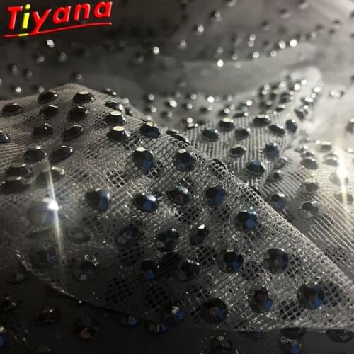 Artificial Decorative Diamond Curtains for Living Room Light luxury Black/White Geometry Pattern Sheer Tulle For Bedroom #VT