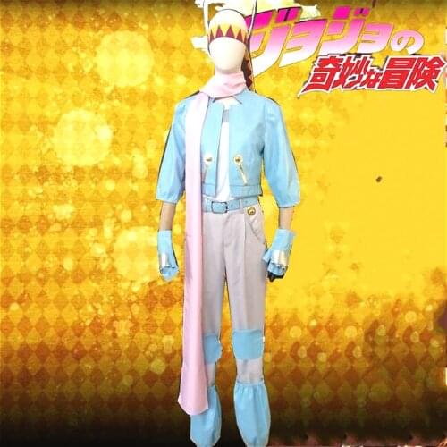 Anime Jojos Bizarre Adventure Cosplay Costume Caesar Anthonio Zeppeli Cosplay Costume Full Set Halloween Clothing