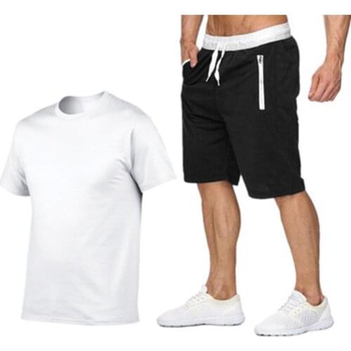 2021 summer fashion casual sports mens suit sportswear sportswear track suit mens T-shirt shorts 2-piece set