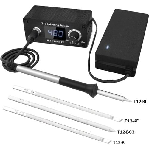 MINI T12 OLED Soldering Station Electronics Welding Iron New Design DC Version Portable Digital Belt Soldering Welding Tool