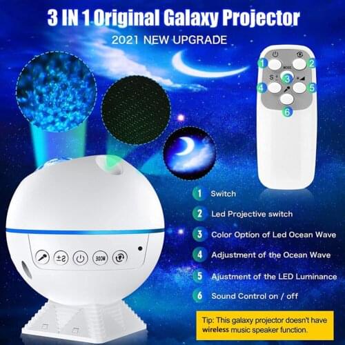 Mini Ball-Shaped Starry Sky Projector Light Glow in The Dark Universe Projection Lights Night Lamp for Gifts Home Party Decor