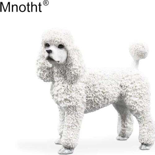 Mnotht 1/6 Poodle Dog Model Animal Dog Toy Resin Scene Accessory for Action Figure Collection British Brand Decoration Gift