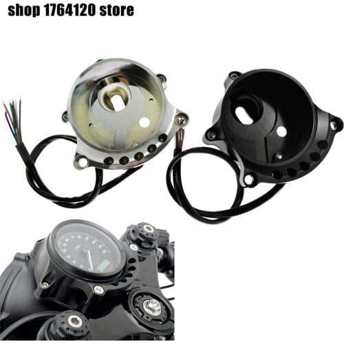 Motorcycle Speedometer Instrument Mounting Bracket CNC Aluminum Black/Chrome For Harley Sportster XL 1200C Custom 2008-2013