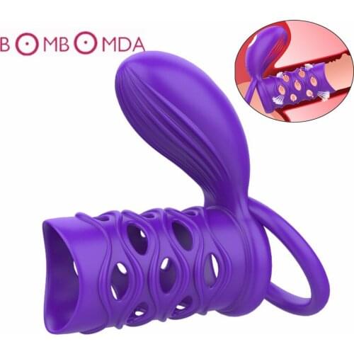 Male Delay Ejaculation Cock Ring Men Masturbator Vibrating Penis Ring 12 Frequency Penis Massage Cock Ring Adult Men Sex Toys