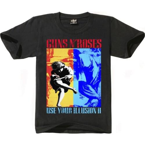 New Fashion Punk T Shirt Guns N Roses T-Shirt Men Black Tshirt Heavy Metal Tops guns and roses Print t shirts Hip Hop Tees