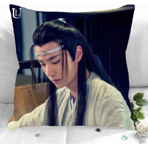 New Custom Wang Yibo Pillowcases Printed Square Pillowcase Home Decorative Zipper Pillow Cover 35X35cm40X40cm(One Side)