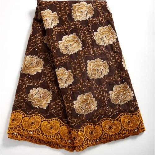 Zhenguiru New Arrival Swiss Voile Fabric High Quality African Fabric Cotton Nigerian Fabric For Women Wedding Party Dress A2290