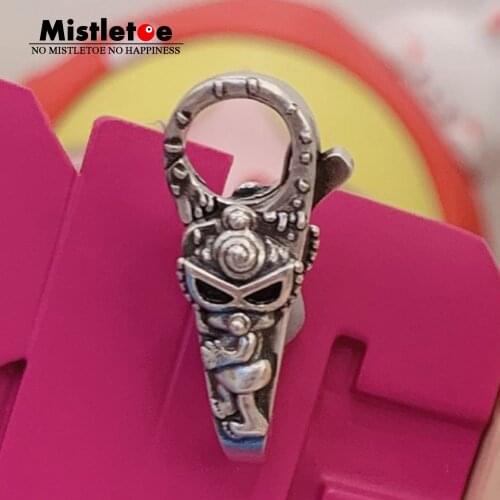 Mistletoe 925 Sterling Silver Cartoon Clasp Lock European Jewelry