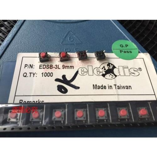 Original new 100% EDSB-3L touch switch 6*6*5mm copper foot high temperature resistant click and move key SMD 4pin