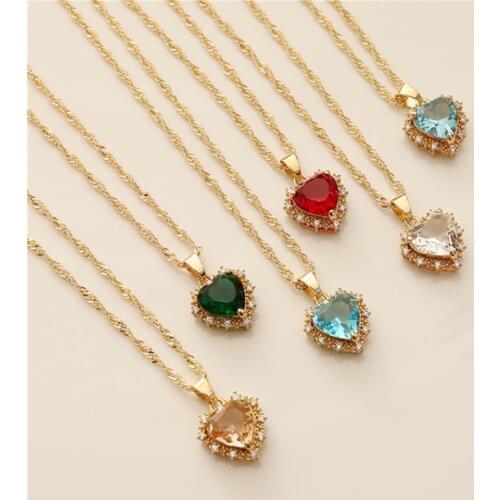 Womens Fashion Jewelry Rhinestone Gold Chain Necklaces For Women Luxury Natural Diamond Wedding Engagement Party Pendant