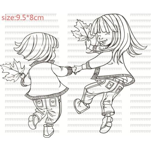 Joy Of Children Transparent Silicone Rubber Stamp And Metal Die Sheet Cling Scrapbooking DIY Cute Pattern Photo Album