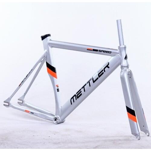 Fixie Bike Frame 52cm pink Black Track Bicycle Frame Single Speed Aluminum Fork Cycling Parts