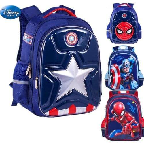 Disney Marvels Spider-Man Backpack Childrens School Bag Boys and Girls Handbags Fashion Large Capacity Practical Backpack